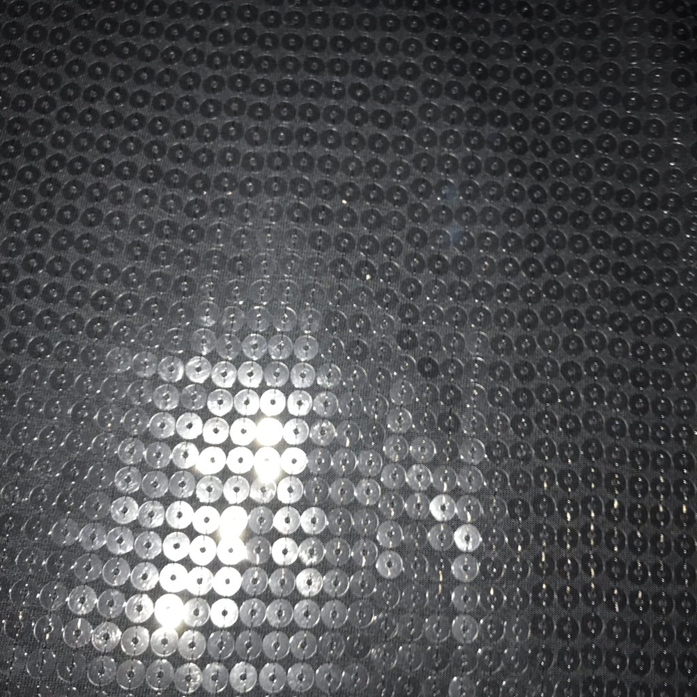 Y2K Sequin Black Strappy Tank Top - Picture 6 of 7